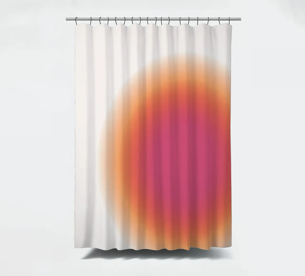 Abstract Fuchsia & Orange Aura Gradient Art Print shower curtain by homdeco