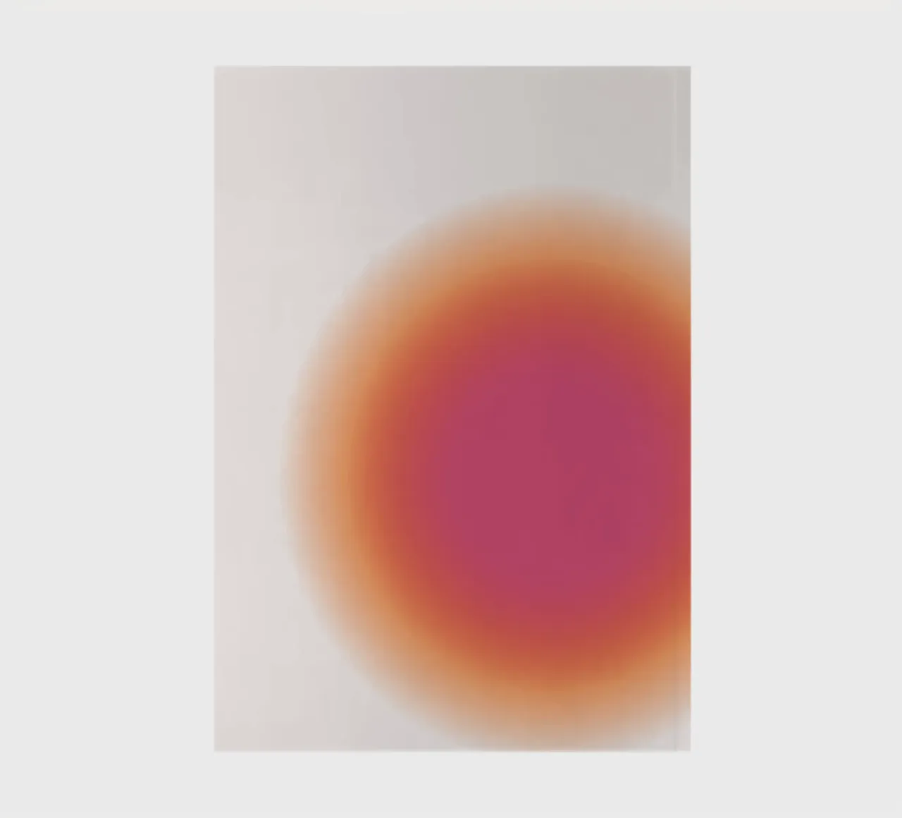 Abstract Fuchsia & Orange Aura Gradient Art Print carnet de notes de homdeco