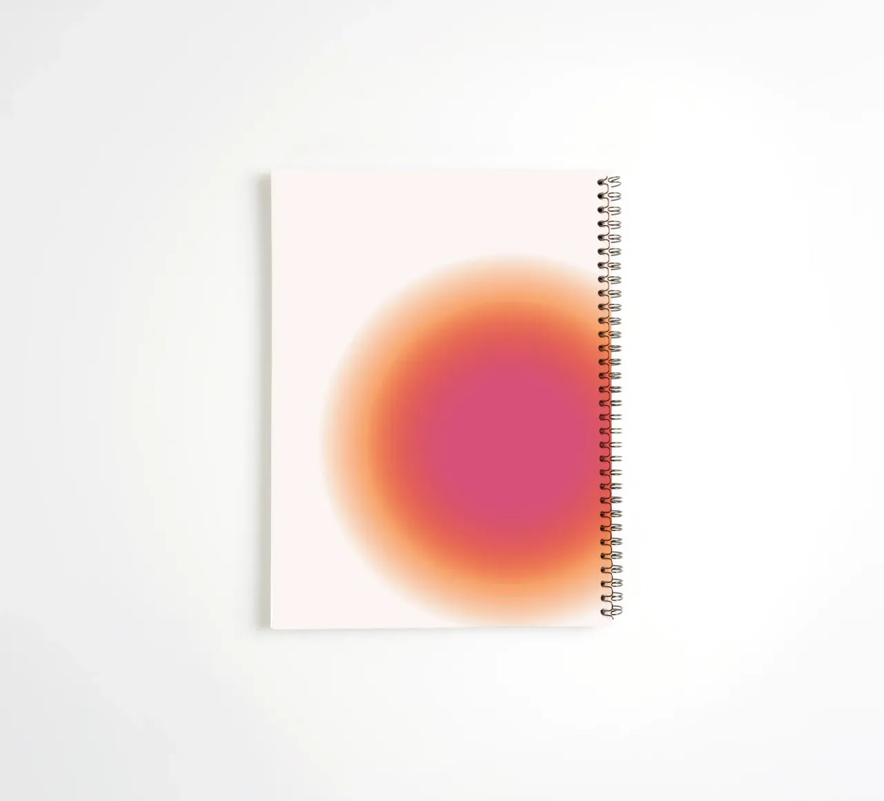 Abstract Fuchsia & Orange Aura Gradient Art Print spiral notebook by homdeco