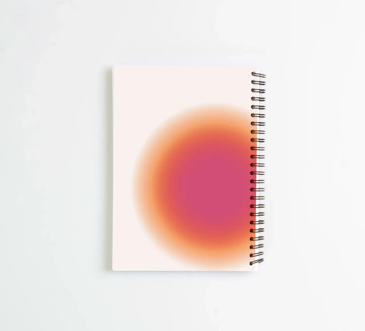 Abstract Fuchsia & Orange Aura Gradient Art Print spiral notebook by homdeco