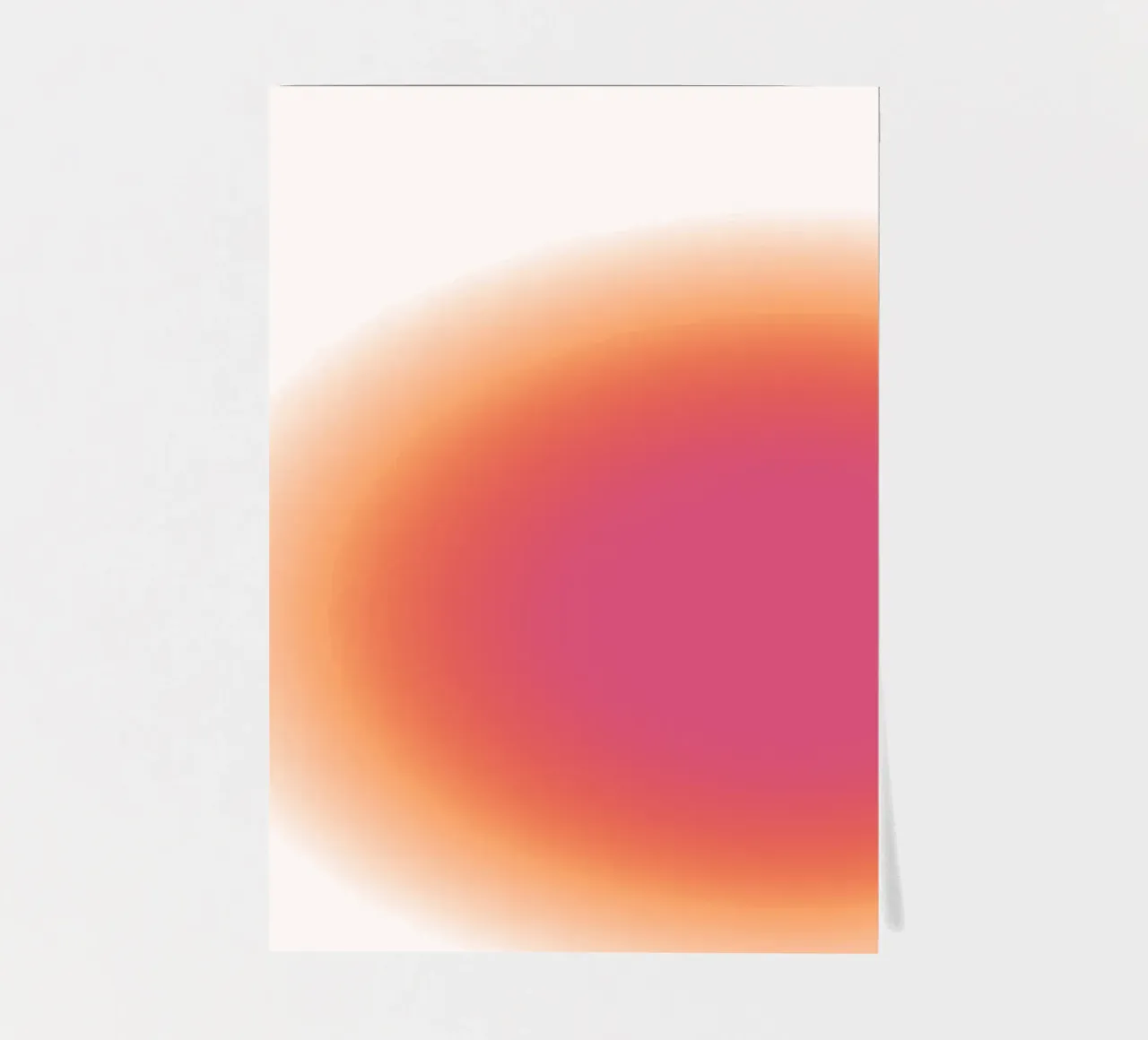 Abstract Fuchsia & Orange Aura Gradient Art Print Stickerbogen von homdeco