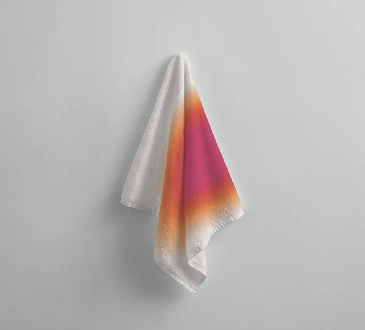 Abstract Fuchsia & Orange Aura Gradient Art Print Handtuch von homdeco