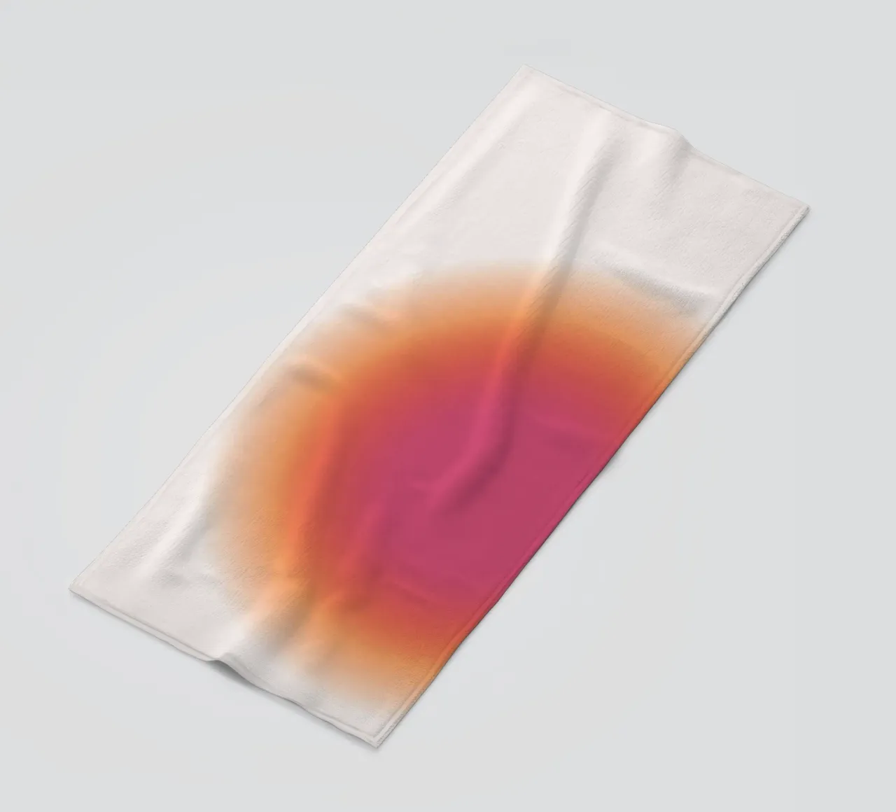 Abstracte Fuchsia & Oranje Aura Verloop Kunstdruk strandhanddoek van homdeco