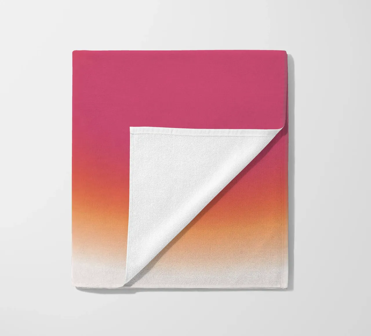 Abstracte Fuchsia & Oranje Aura Verloop Kunstdruk strandhanddoek van homdeco