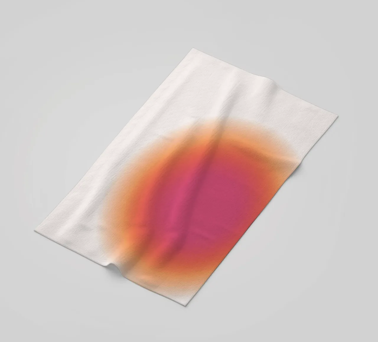 Abstracte Fuchsia & Oranje Aura Verloop Kunstdruk strandhanddoek van homdeco