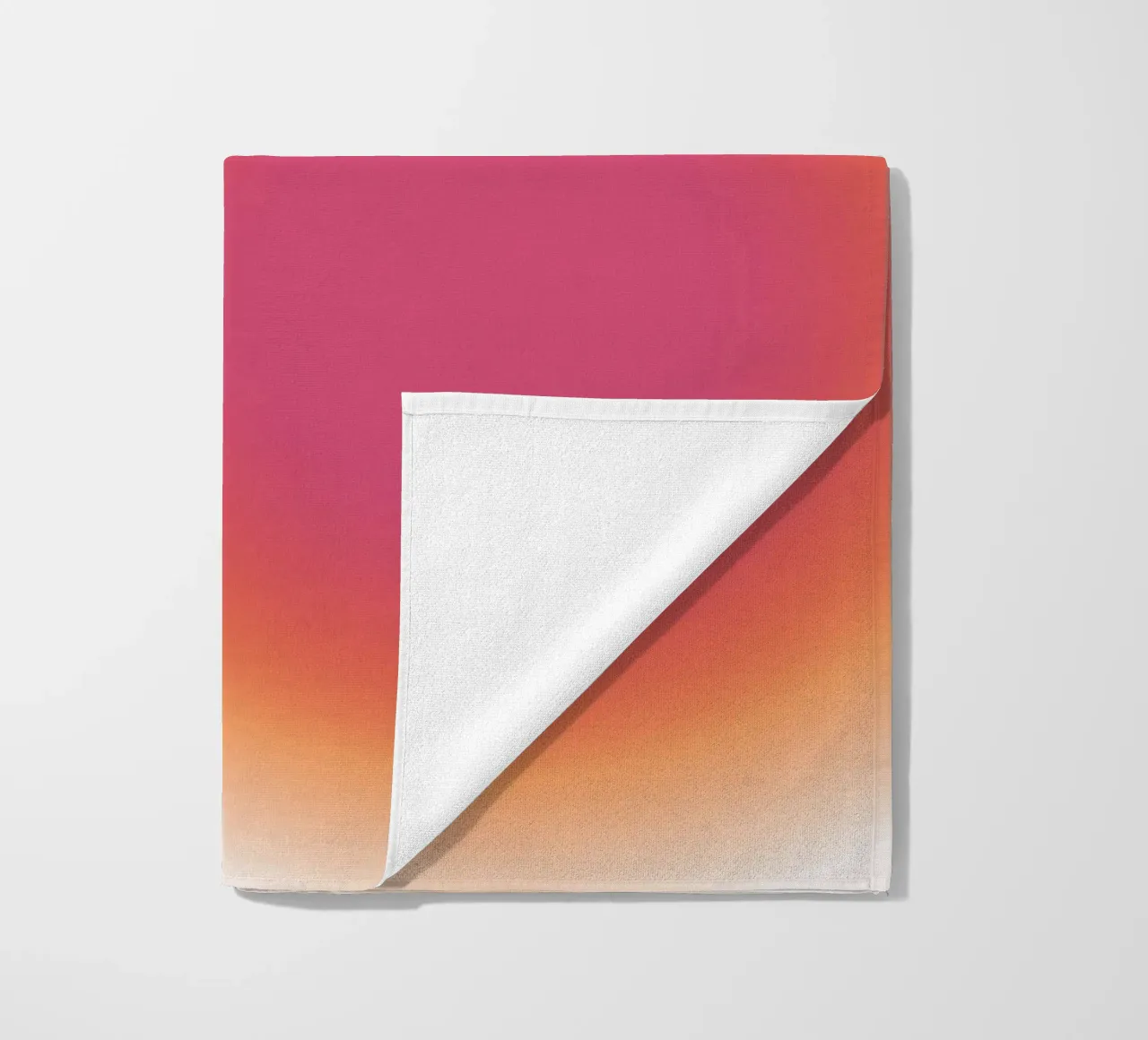 Abstracte Fuchsia & Oranje Aura Verloop Kunstdruk strandhanddoek van homdeco