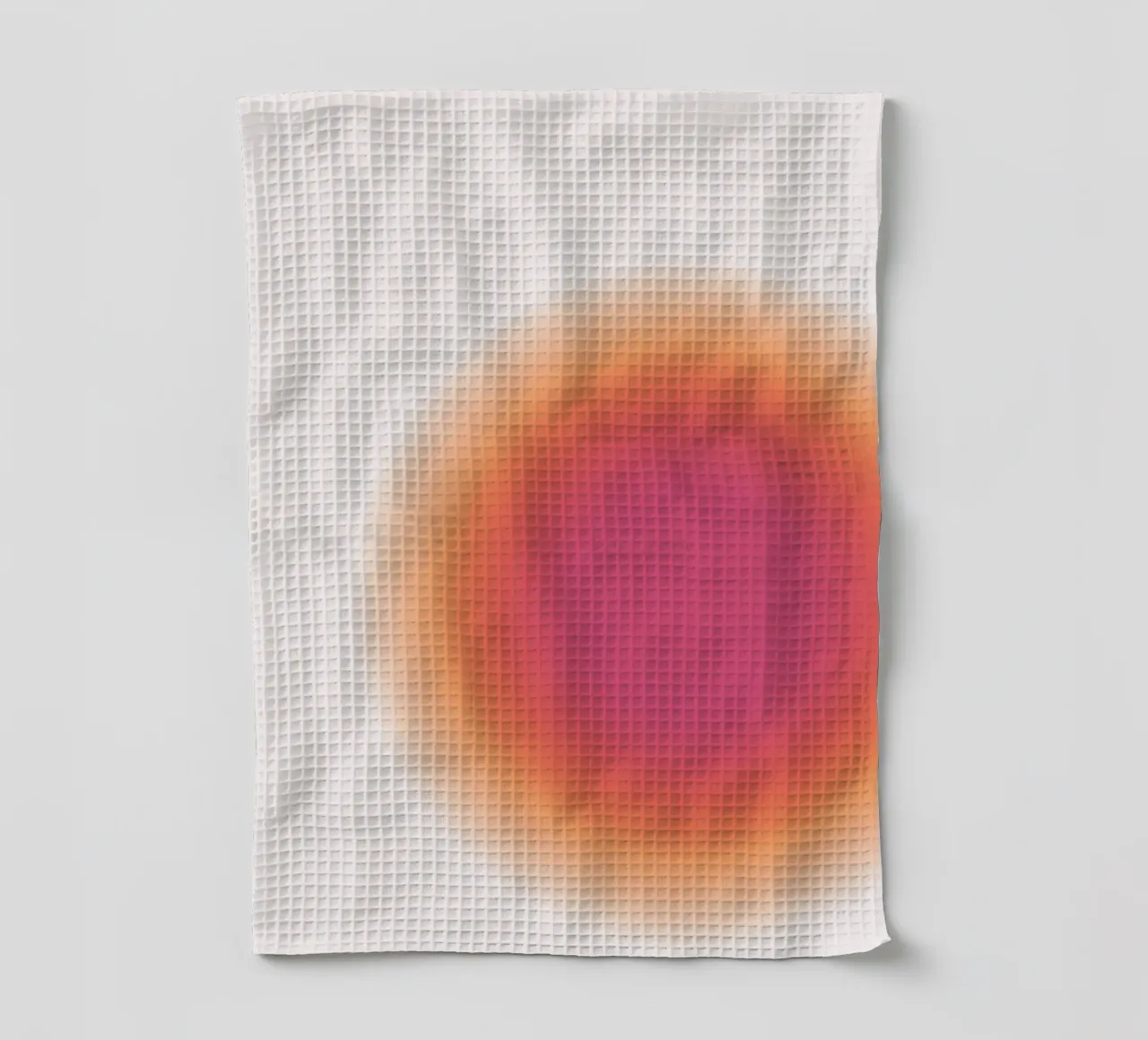 Abstract Fuchsia & Orange Aura Gradient Art Print torchon de homdeco
