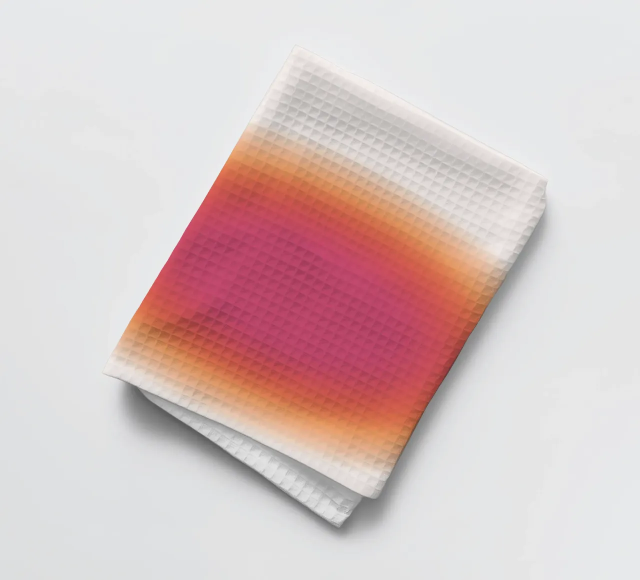Abstract Fuchsia & Orange Aura Gradient Art Print torchon de homdeco