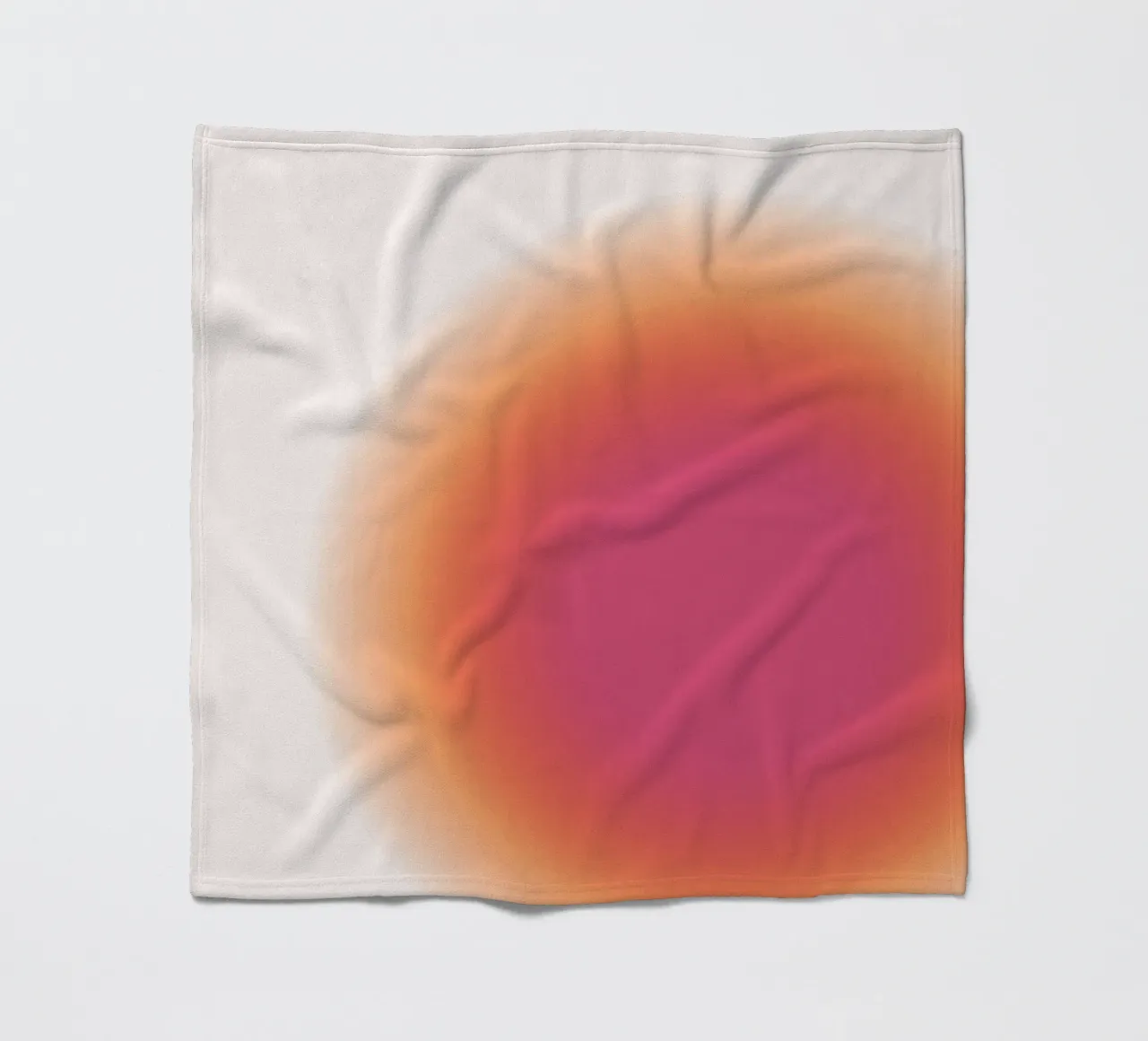 Abstract Fuchsia & Orange Aura Gradient Art Print fleece blanket by homdeco