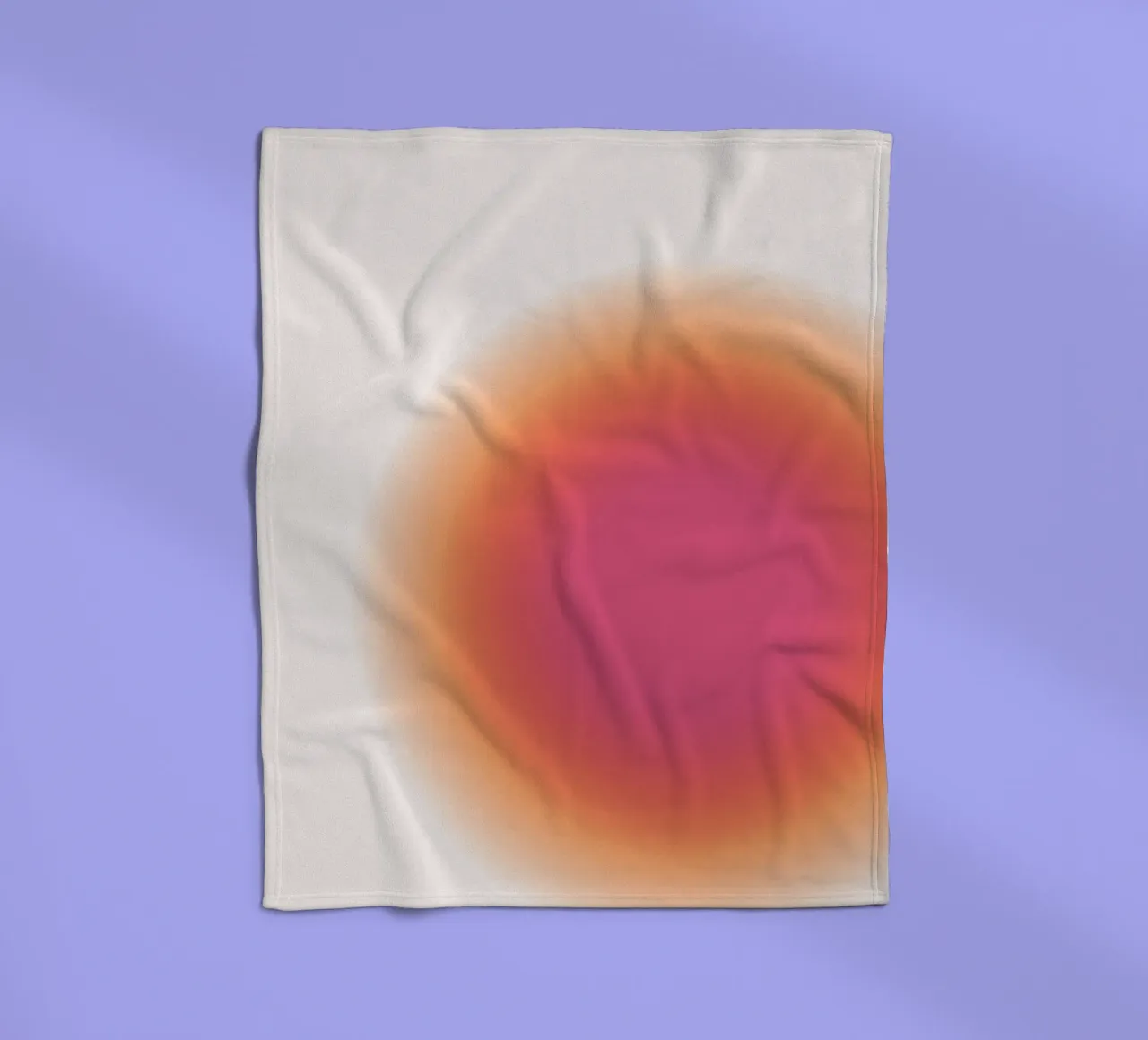 Abstract Fuchsia & Orange Aura Gradient Art Print fleece blanket by homdeco