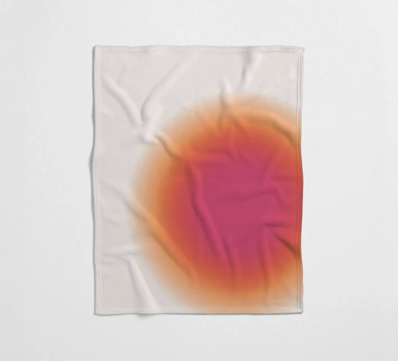 Abstract Fuchsia & Orange Aura Gradient Art Print fleece blanket by homdeco