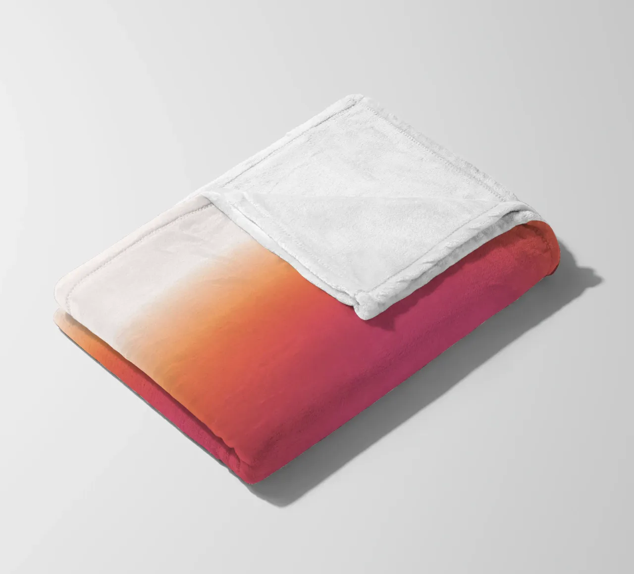 Abstract Fuchsia & Orange Aura Gradient Art Print fleece blanket by homdeco