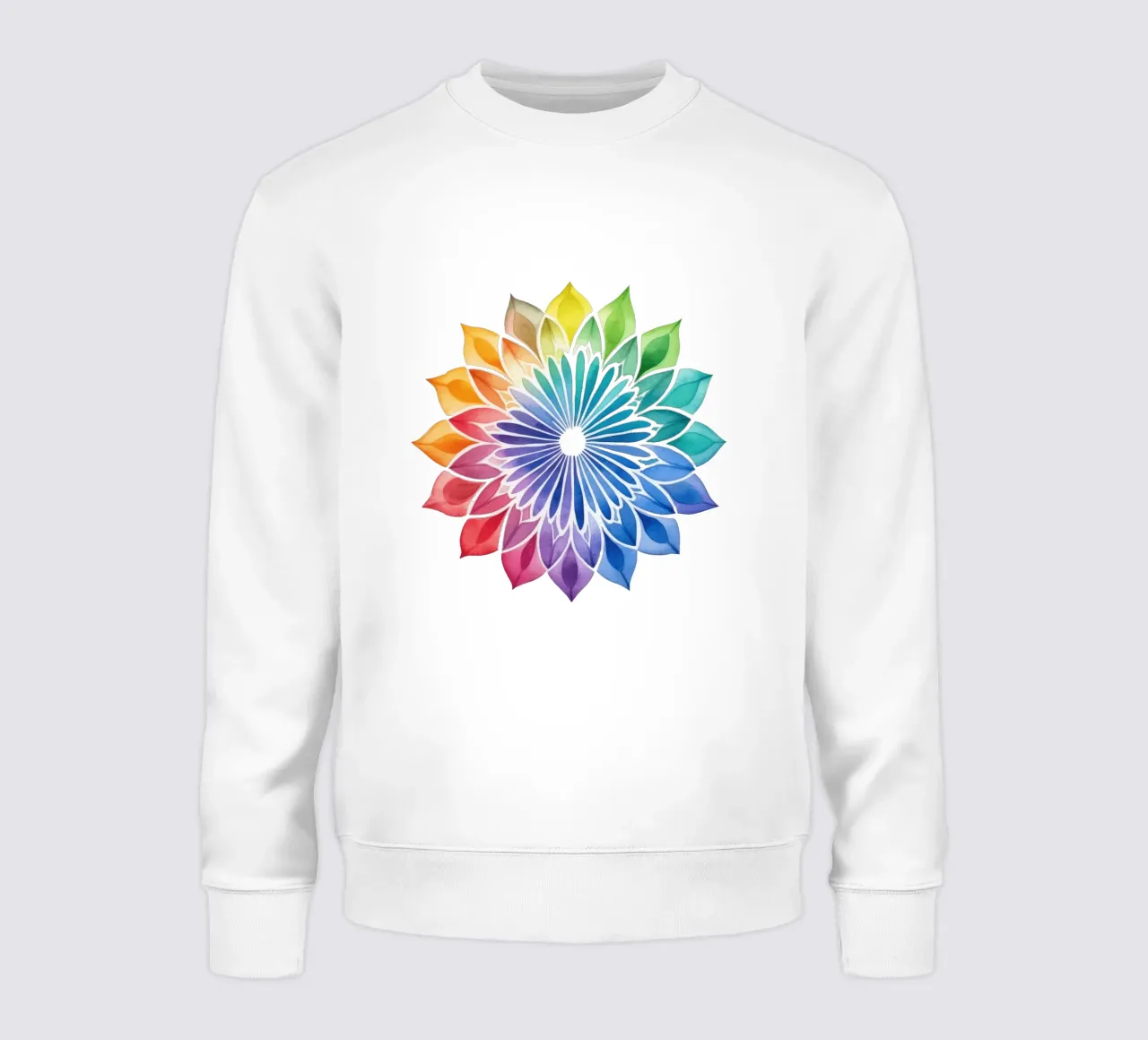 Mandala arcobaleno acquerellato felpa da Spiritual Touch