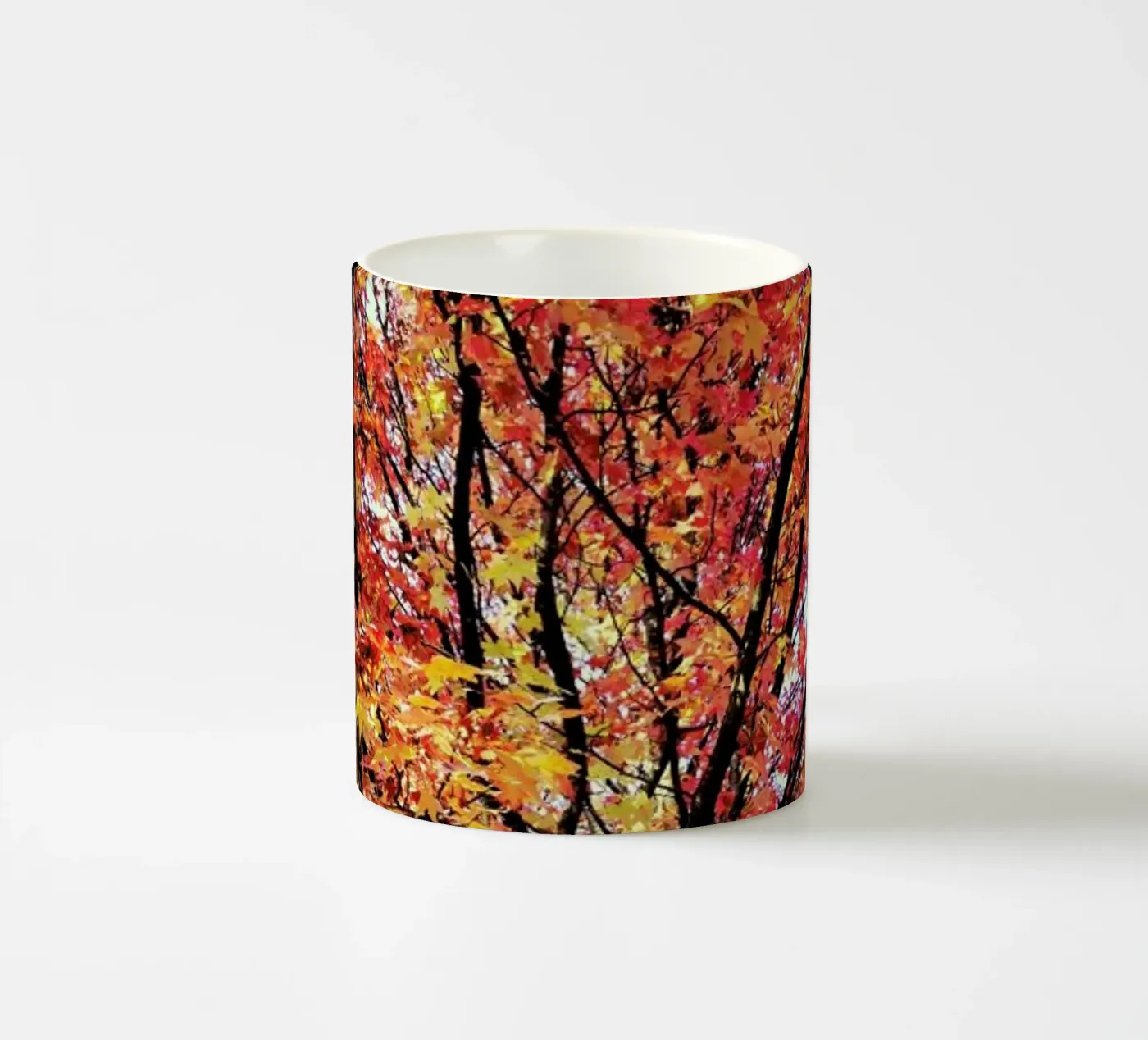 Flaming ceramic mug by Angelo Cerantola