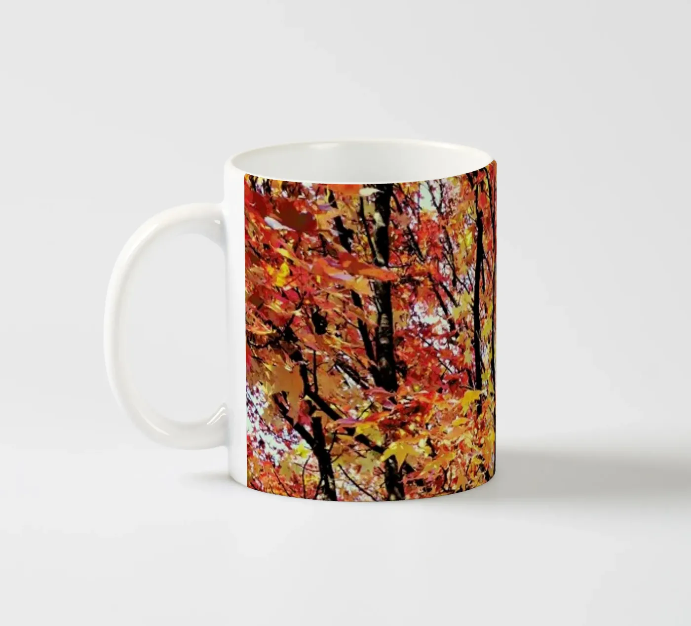 Flaming ceramic mug by Angelo Cerantola