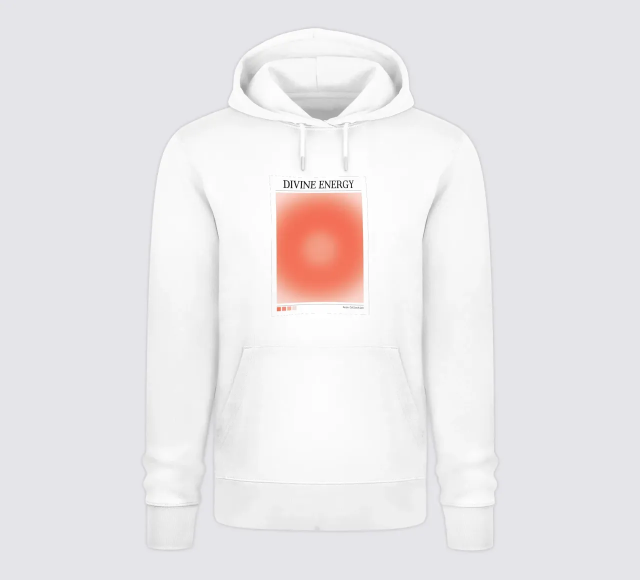 "Divine Energy" Aura Collection Coral Red Gradient Art hoodie by homdeco