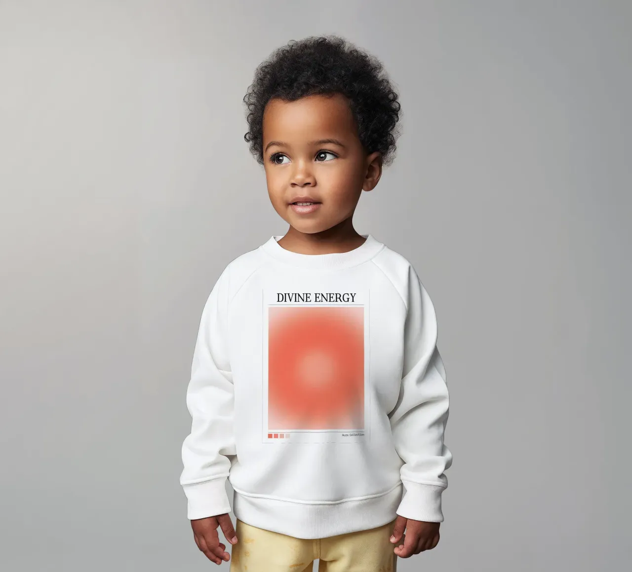 "Divine Energy" Aura Collection Coral Red Gradient Art baby sweatshirt by homdeco