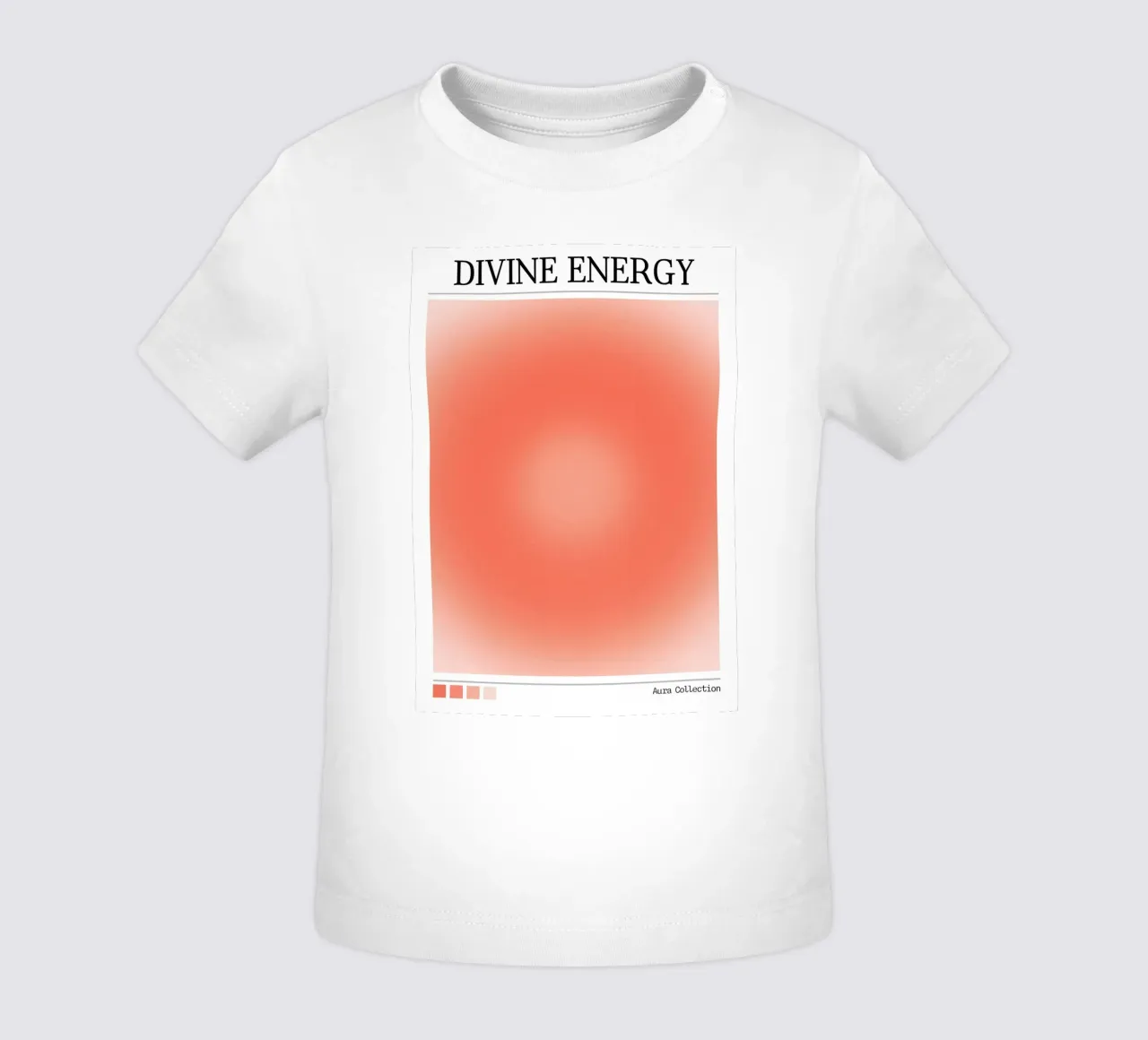 "Divine Energy" Aura Collection Coral Red Gradient Art baby t-shirt by homdeco