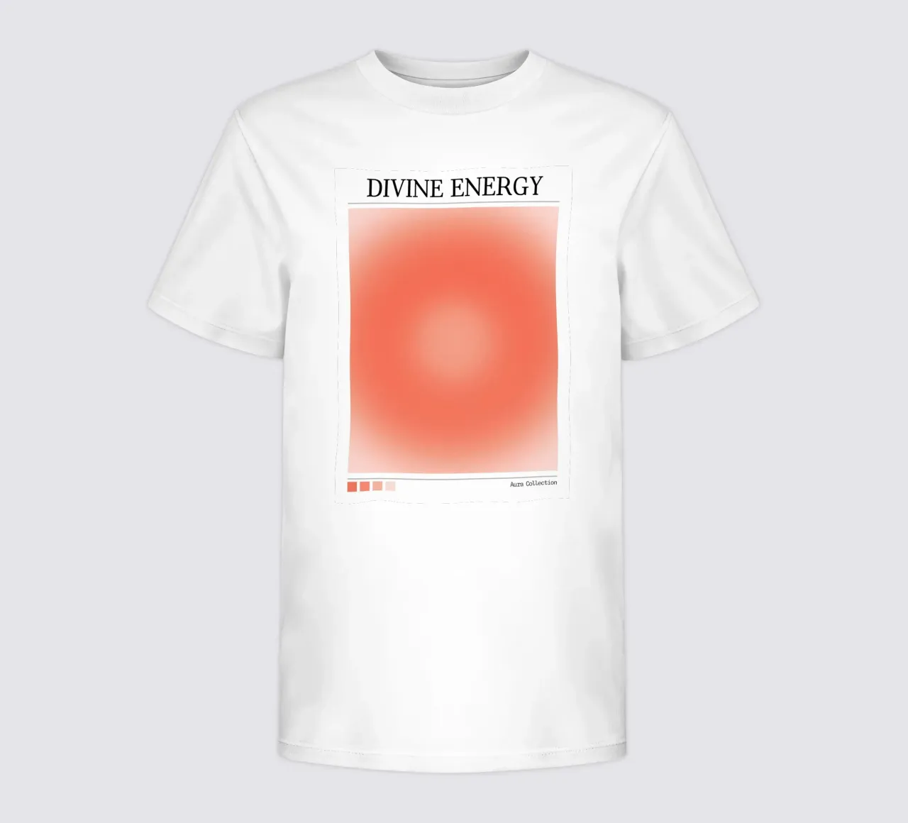 "Divine Energy" Aura Collection Coral Red Gradient Art kids t-shirt by homdeco