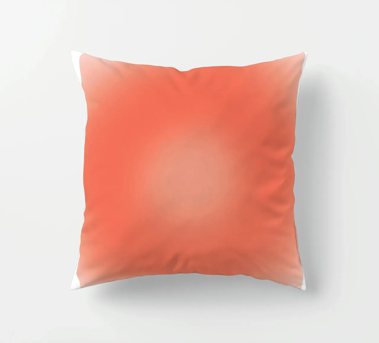 "Divine Energy" Aura Collection Coral Red Gradient Art decorative cushion by homdeco