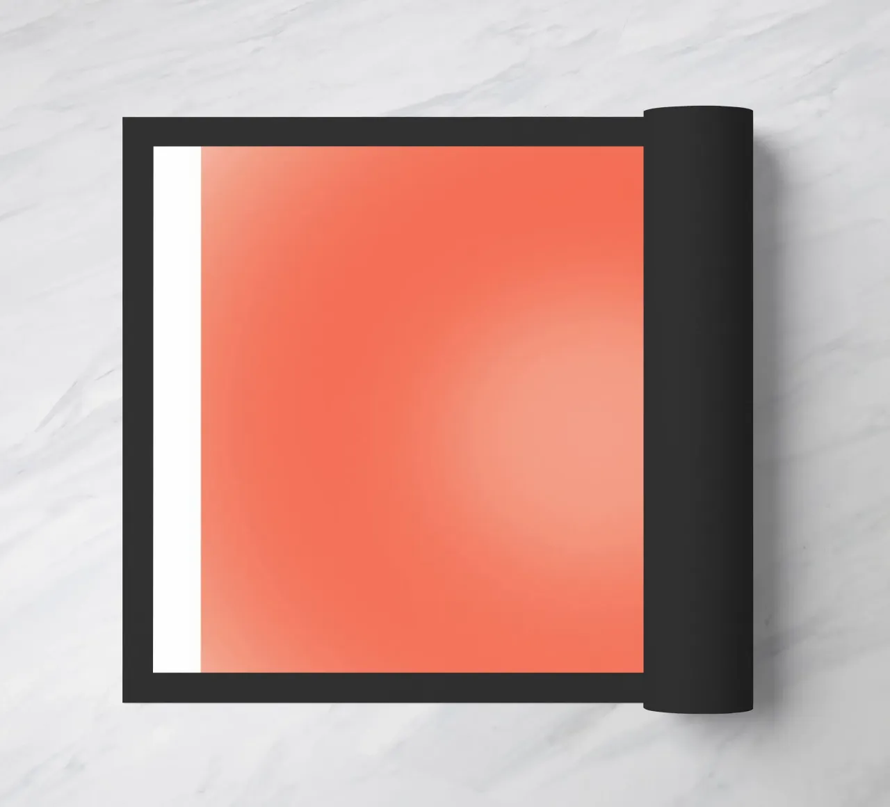 "Divine Energy" Aura Collection Coral Red Gradient Art doormat by homdeco