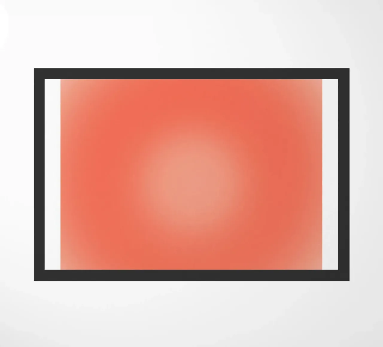 "Divine Energy" Aura Collection Coral Red Gradient Art doormat by homdeco