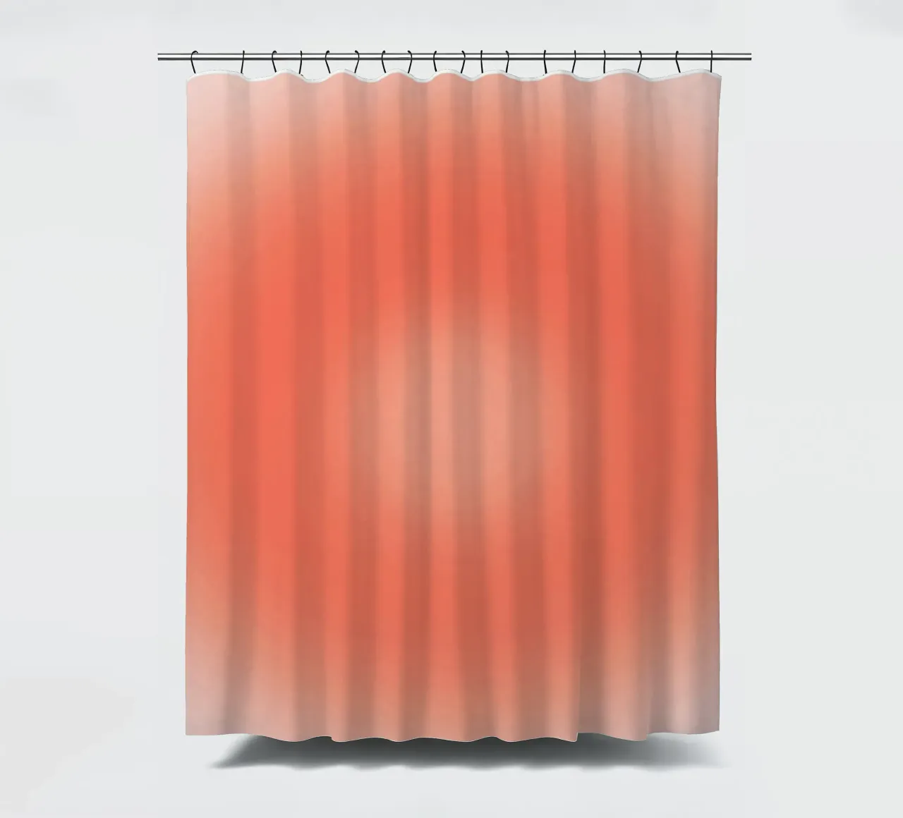 "Divine Energy" Aura Collection Coral Red Gradient Art shower curtain by homdeco