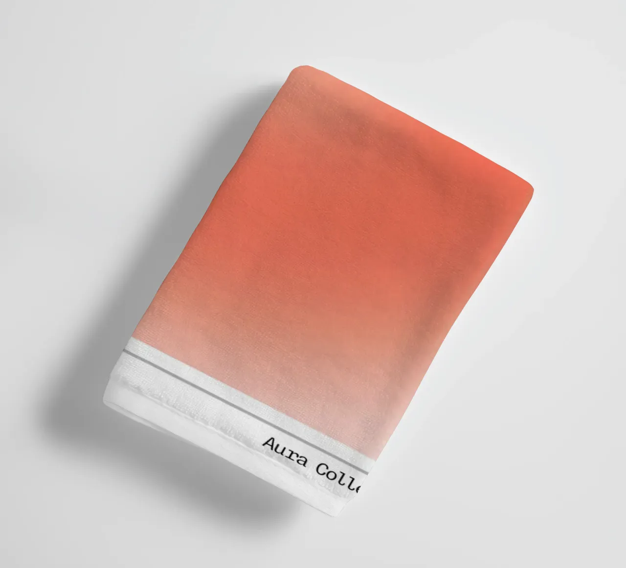 "Divine Energy" Aura Collection Coral Red Gradient Art towel by homdeco