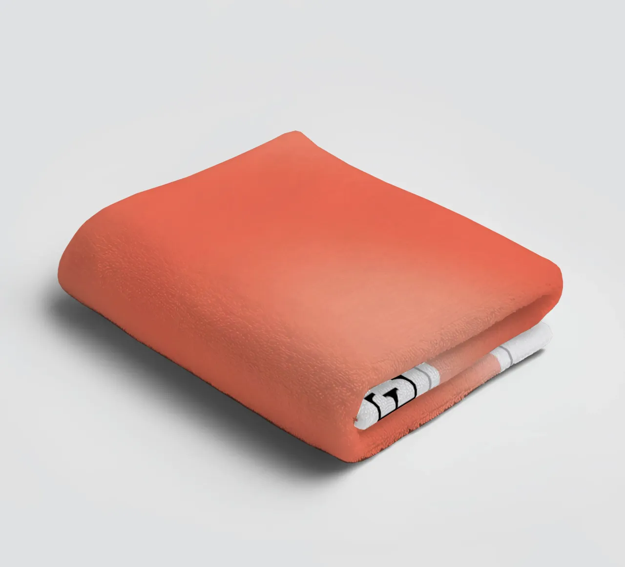 "Divine Energy" Aura Collection Coral Red Gradient Art towel by homdeco