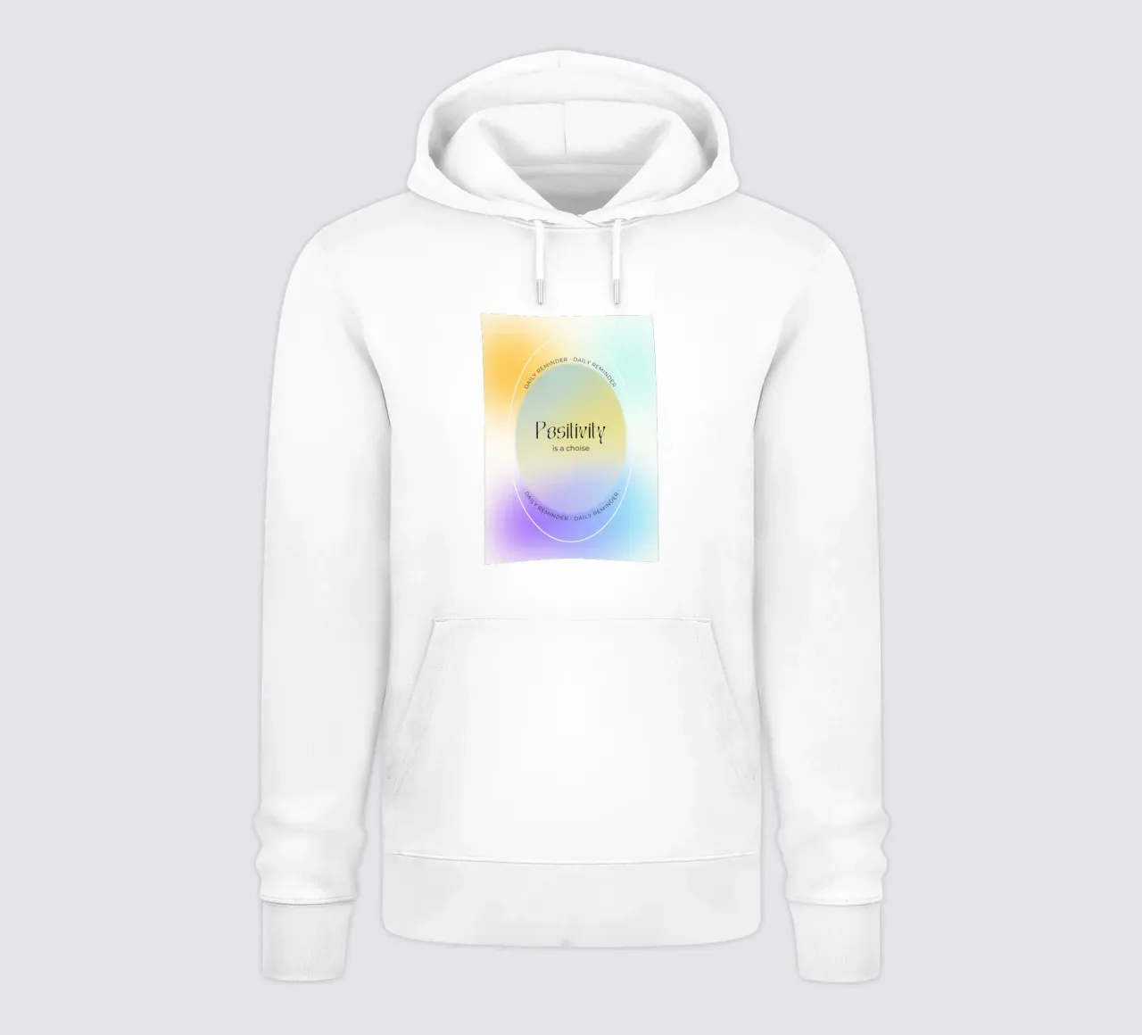 "Positivität ist eine Wahl" Aura Farbverlauf Tägliche Erinnerung Kunst Hoodie von homdeco