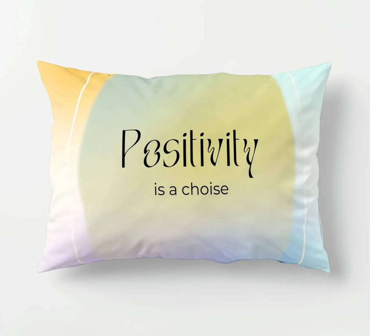 "La positività è una scelta" Aura Gradient Daily Reminder Art cuscino da homdeco