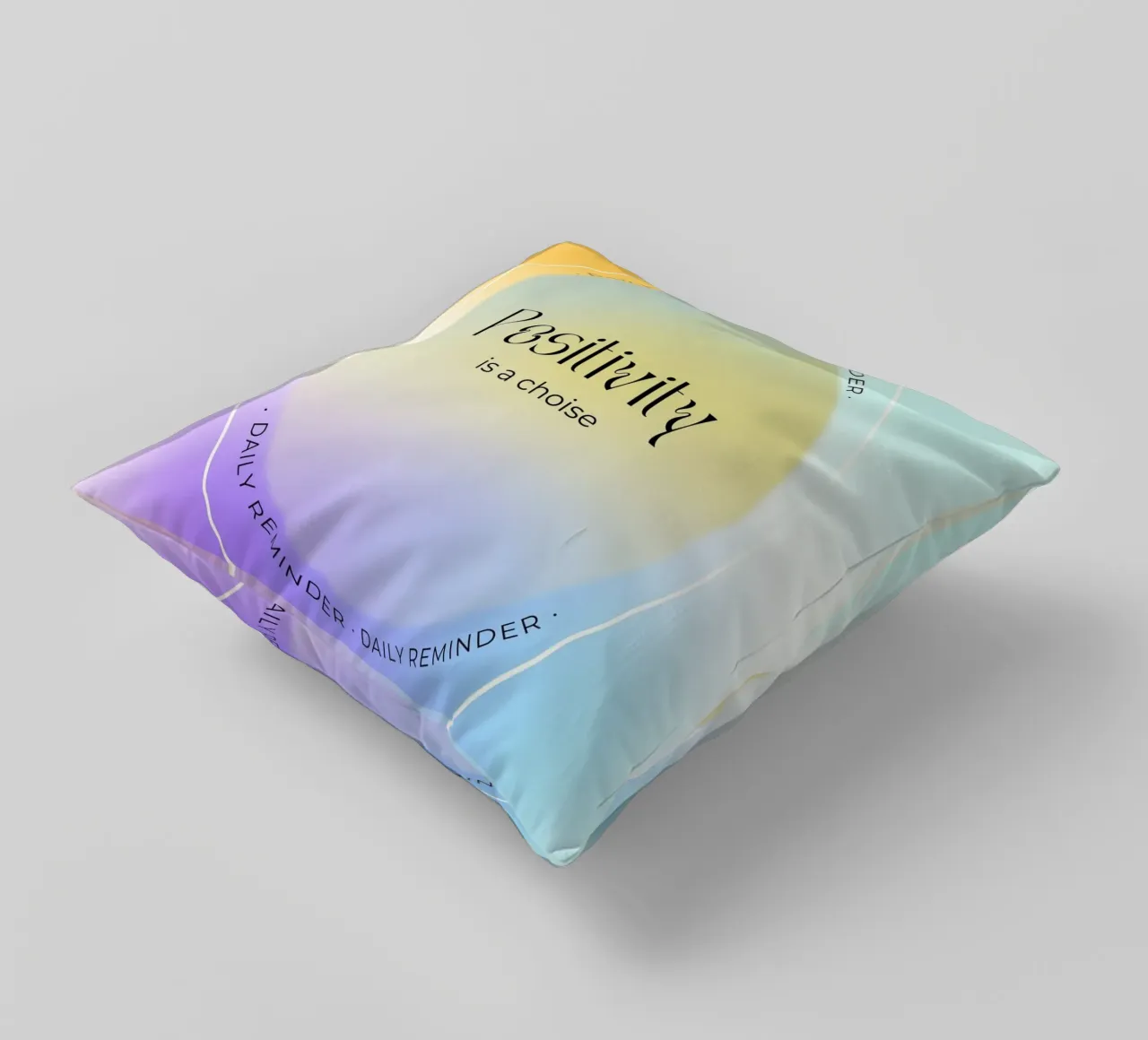 "Positiviteit is een Keuze" Aura Kleurverloop Dagelijkse Herinnering Kunst kussen van homdeco