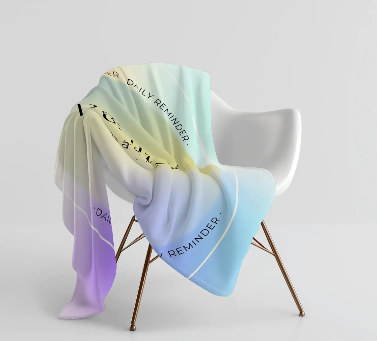 "La positività è una scelta" Aura Gradient Daily Reminder Art coperta in pile da homdeco
