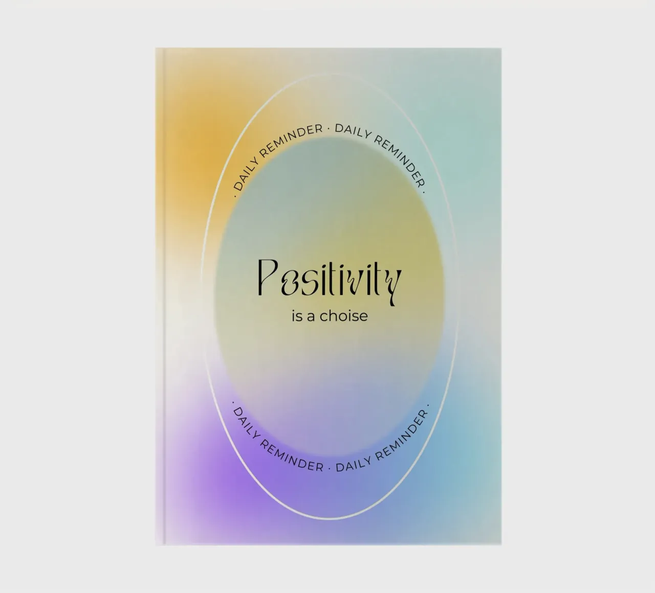 "La positività è una scelta" Aura Gradient Daily Reminder Art diario da homdeco
