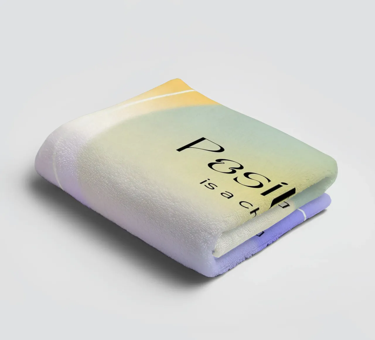 "La positività è una scelta" Aura Gradient Daily Reminder Art asciugamano da bagno da homdeco