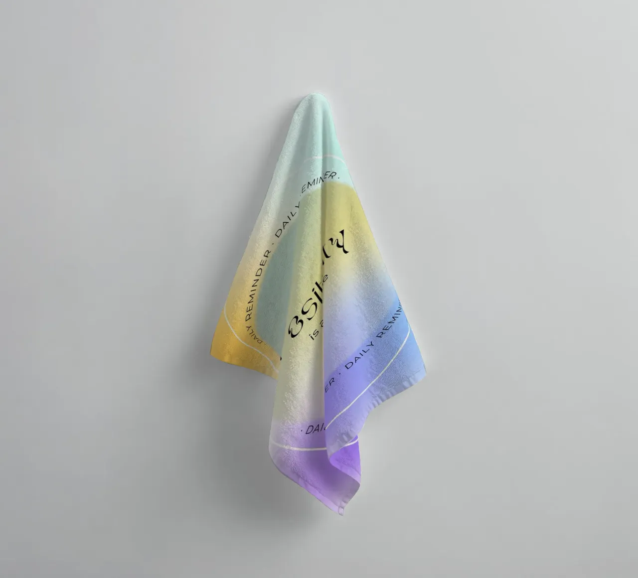 "La positività è una scelta" Aura Gradient Daily Reminder Art asciugamano da bagno da homdeco