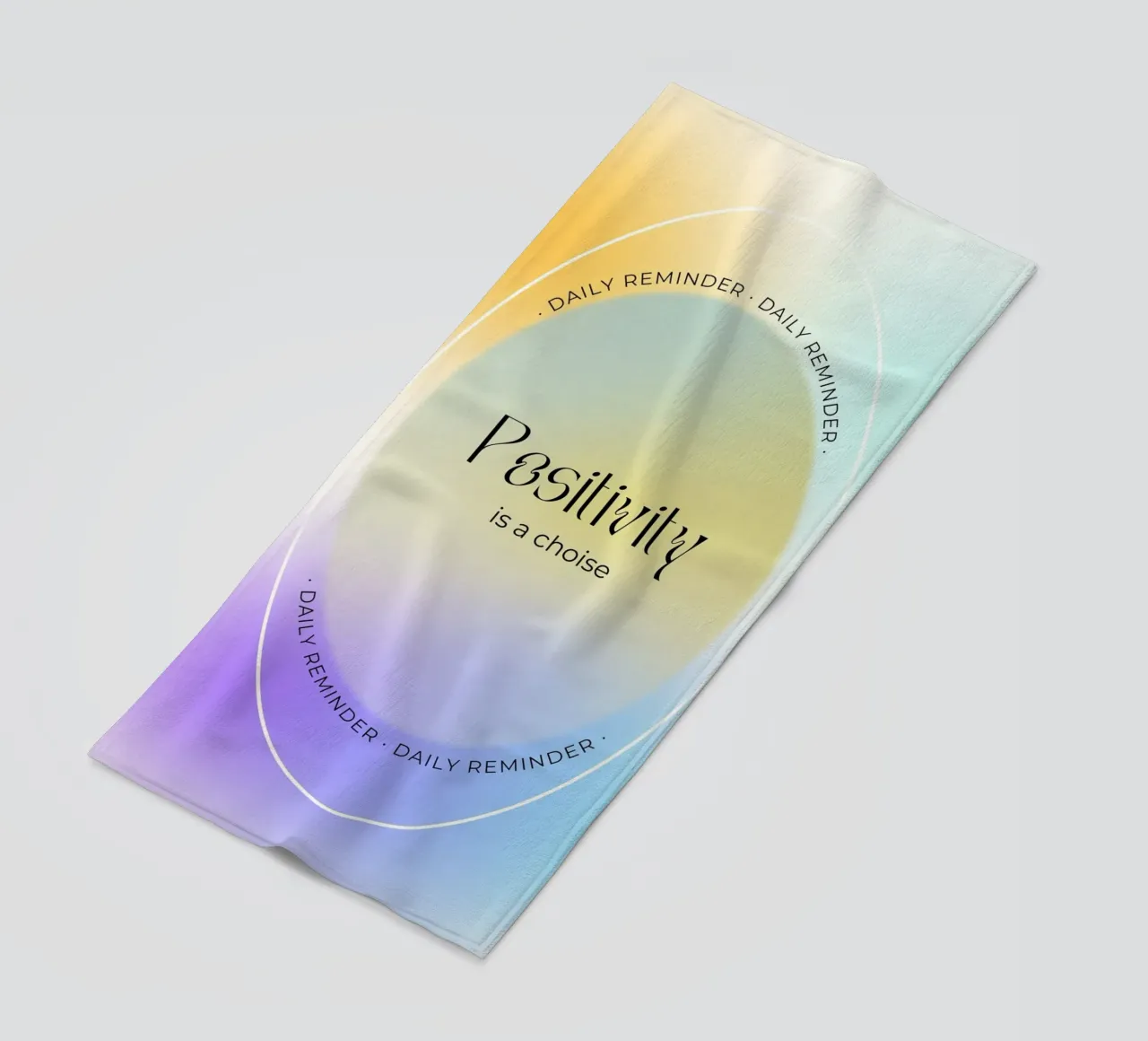 "La positività è una scelta" Aura Gradient Daily Reminder Art telo mare da homdeco