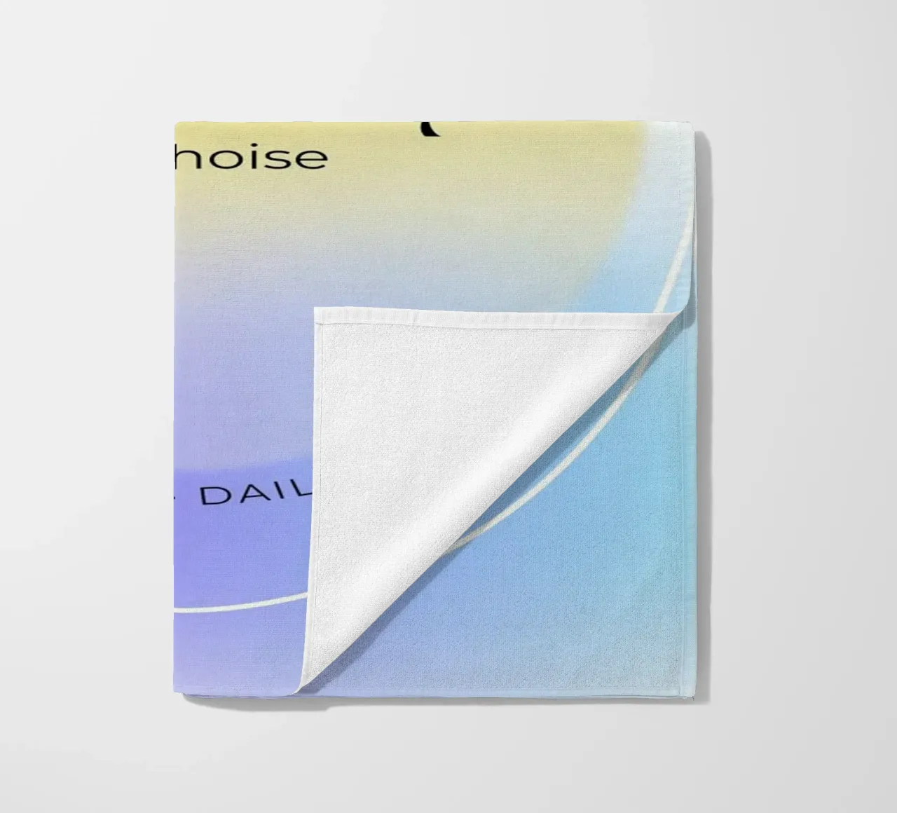 "La positività è una scelta" Aura Gradient Daily Reminder Art telo mare da homdeco
