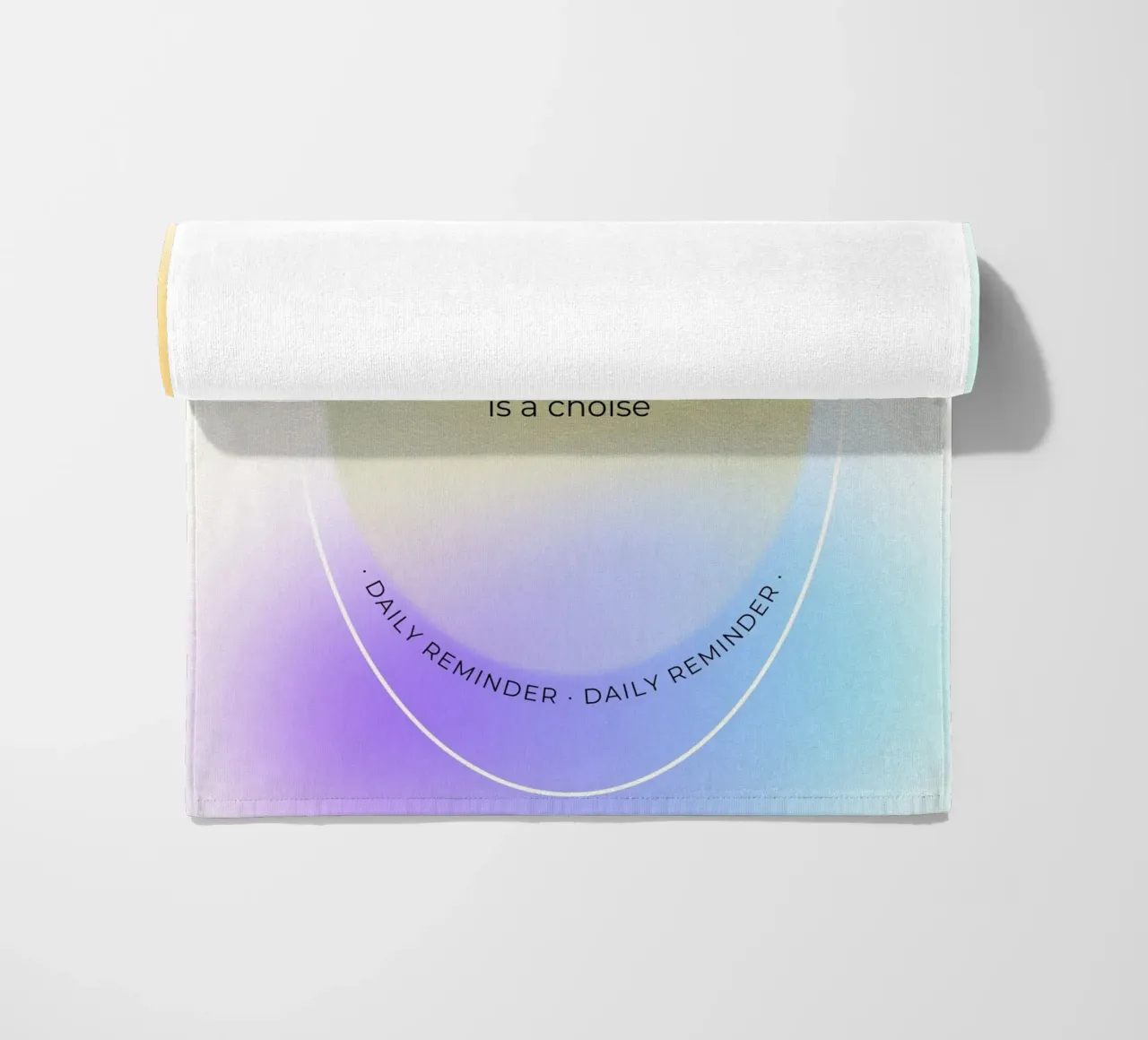 "La positività è una scelta" Aura Gradient Daily Reminder Art telo mare da homdeco
