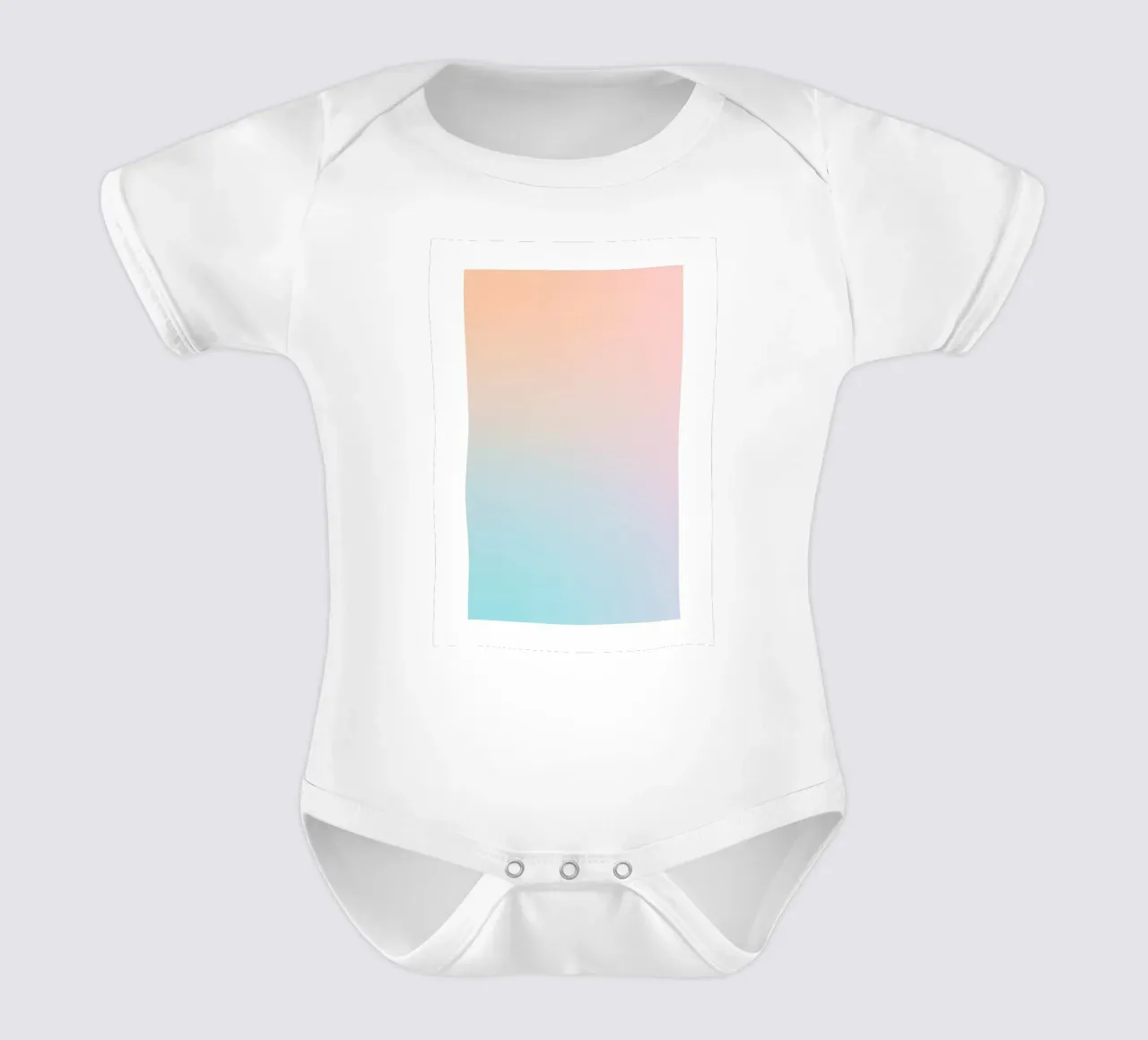 Zachte Pastel Sunset Gradient Abstract Muurkunst Print babyrompertje korte mouwen van homdeco