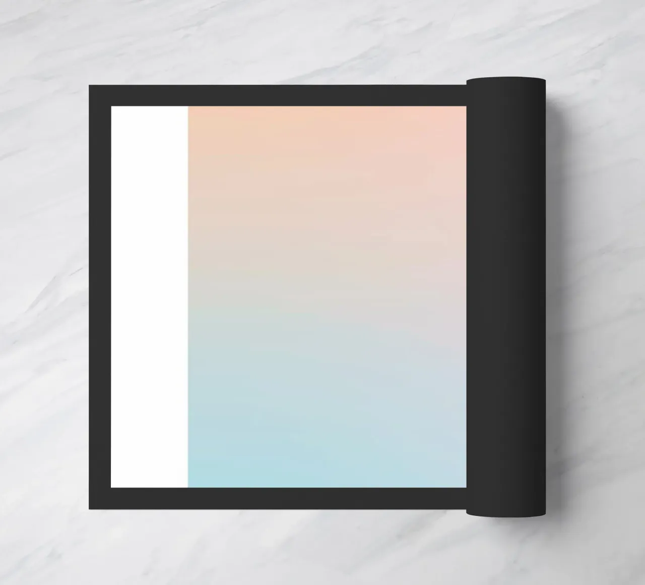 Soft Pastel Sunset Gradient Abstract Wall Art Print doormat by homdeco