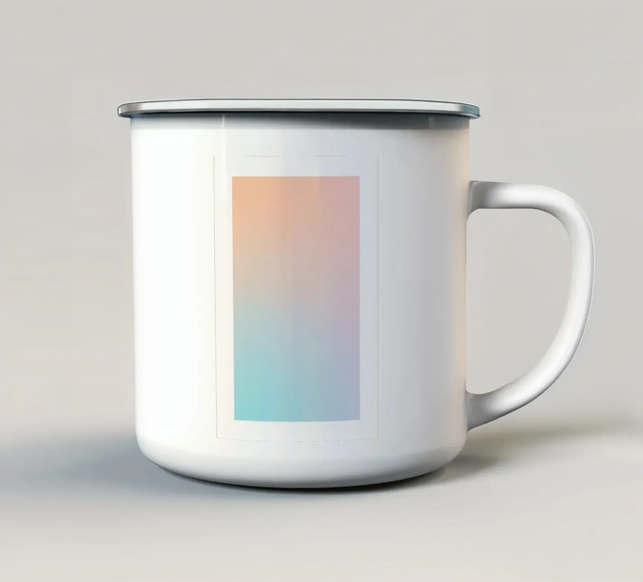 Zachte Pastel Sunset Gradient Abstract Muurkunst Print emaille mok van homdeco