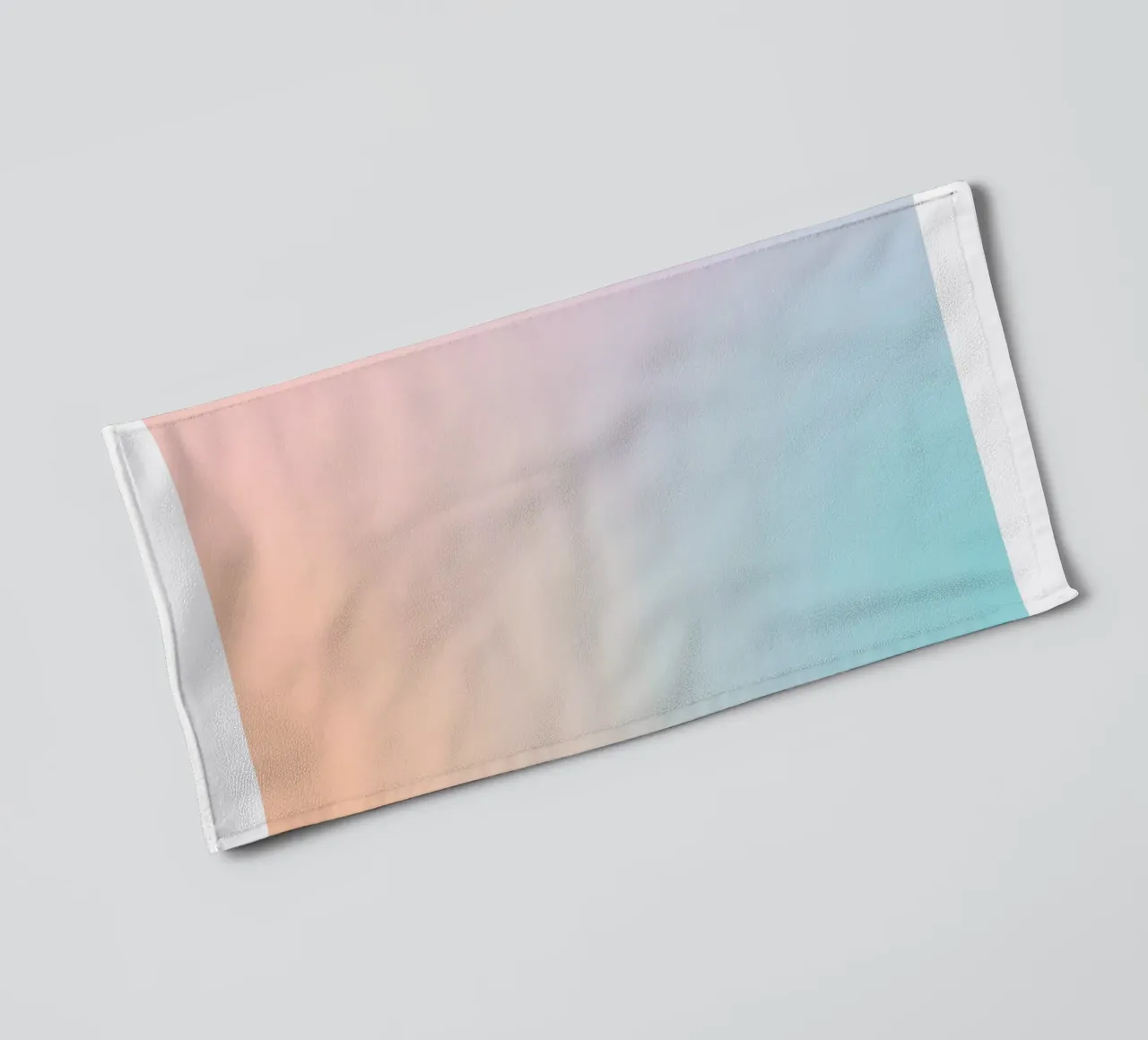 Soft Pastel Sunset Gradient Abstract Wall Art Print towel by homdeco