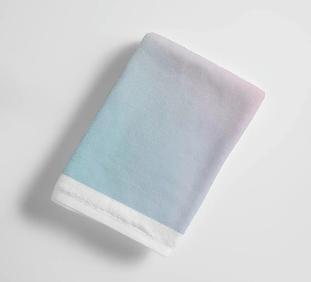 Soft Pastel Sunset Gradient Abstract Wall Art Print towel by homdeco