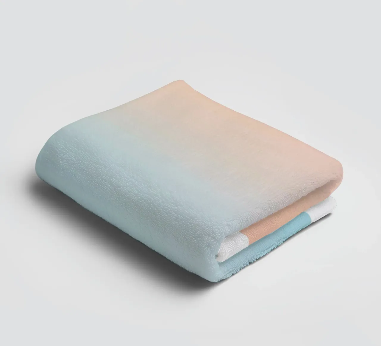 Soft Pastel Sunset Gradient Abstract Wall Art Print towel by homdeco