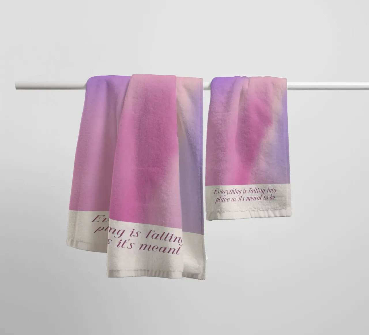 Poster d'autore "Io sono una priorità" - Aura di amore per se stessi asciugamano da bagno da homdeco