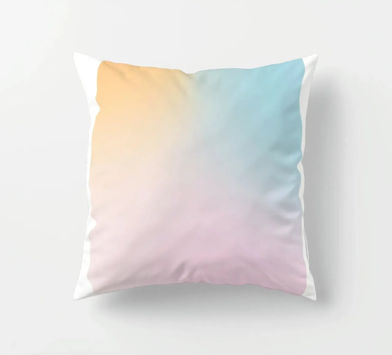 Pastel Sunset Sky Gradient Abstract Wall Art Print decorative cushion by homdeco