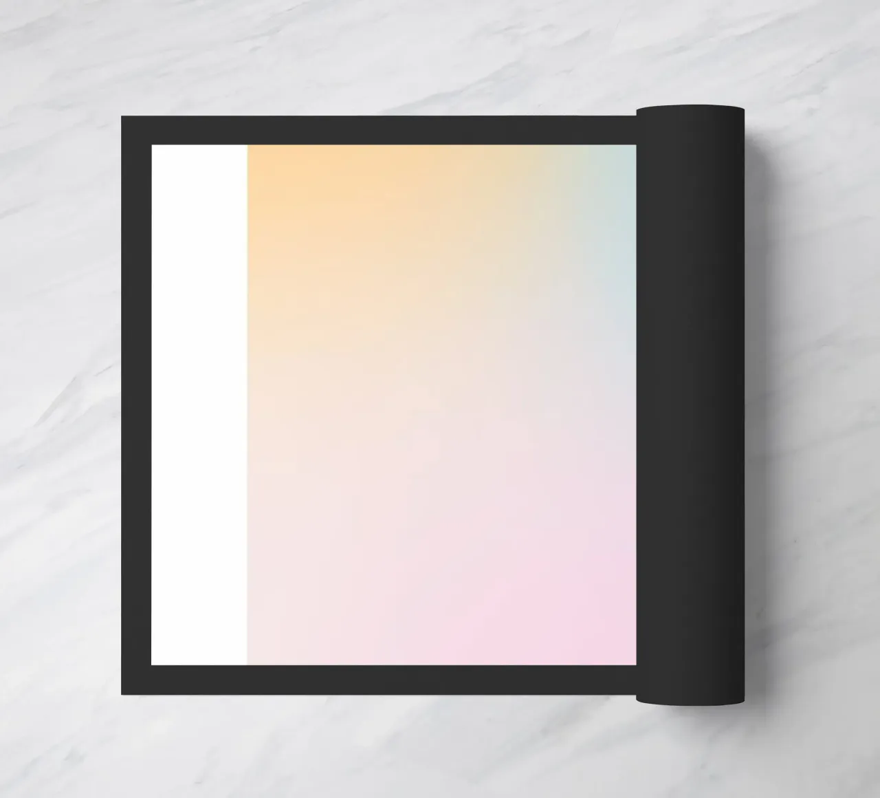 Pastel Sunset Sky Gradient Abstract Wall Art Print doormat by homdeco