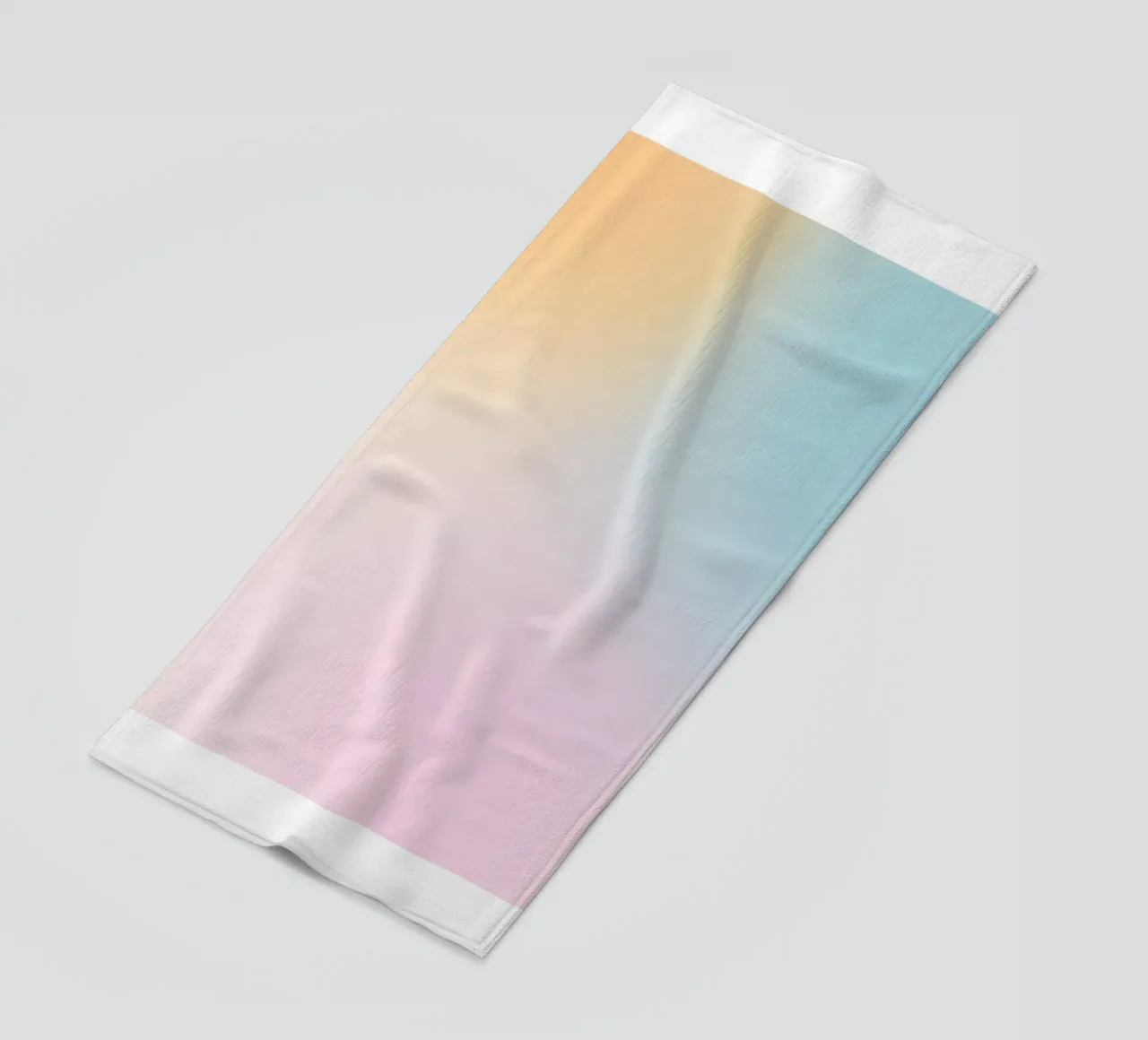 Pastel Sunset Sky Gradient Abstract Wall Art Print beach towel by homdeco