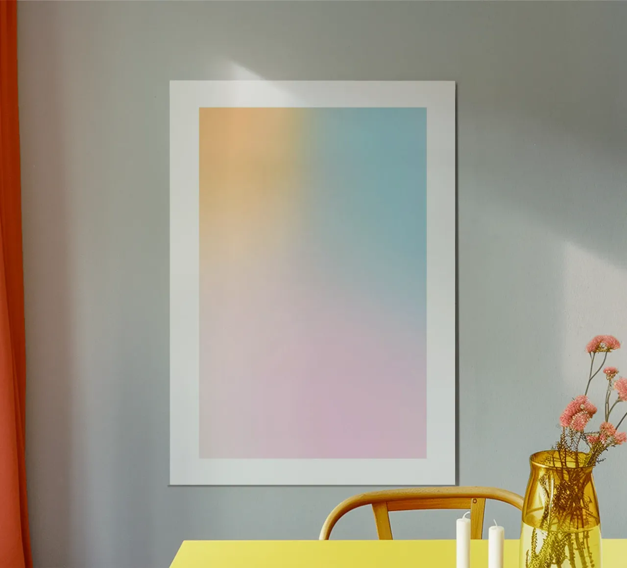 Pastel Sunset Sky Gradient Abstract Wall Art Print hahnemühle by homdeco